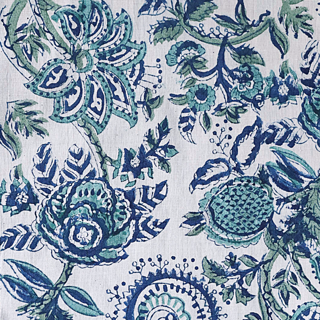 Mykonos - Block Printed Cotton Bandana (KK1558)