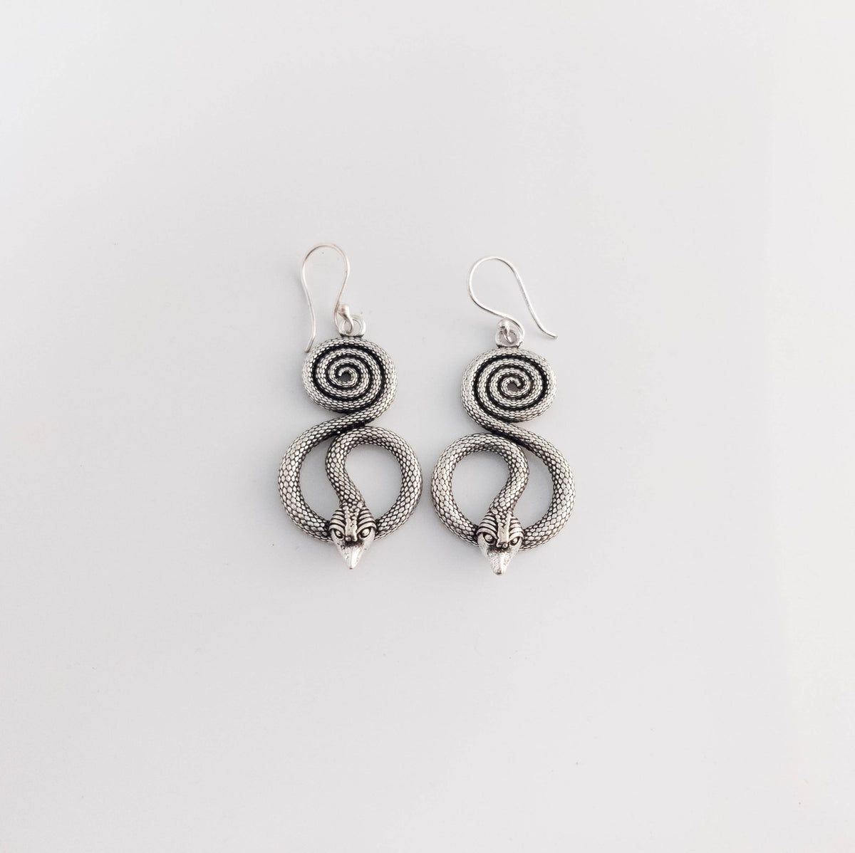 Snake Earrings, Golden and Silver