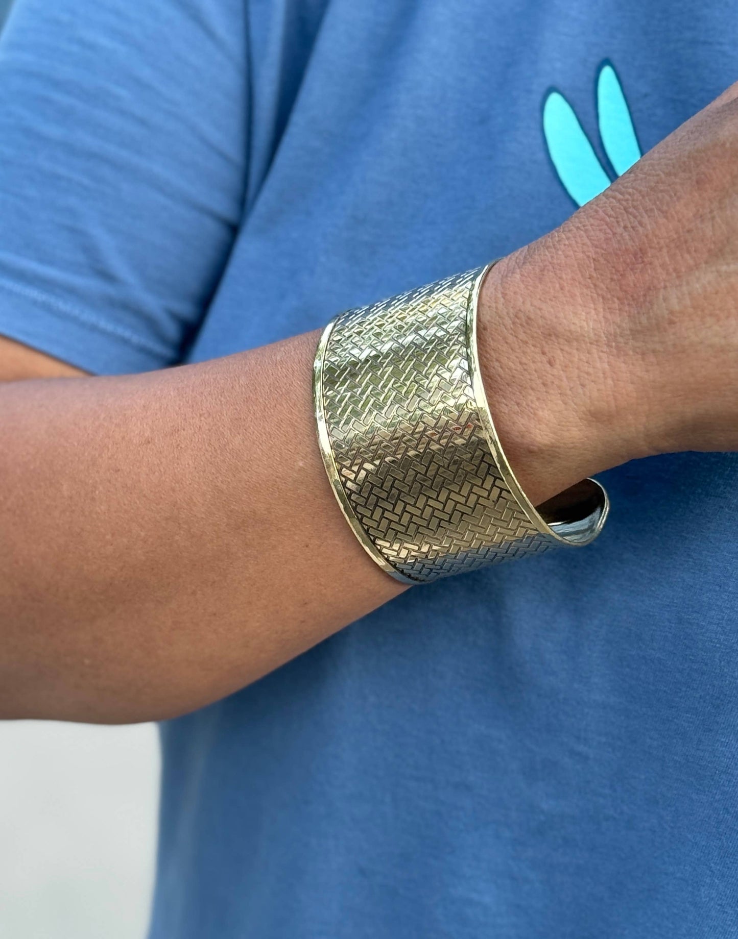 Handcrafted Woven Cuff Bracelet Bohemian Hippie Ethnic