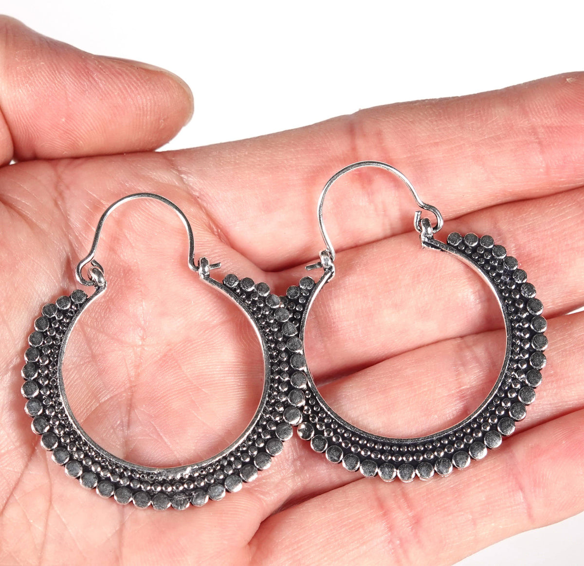 Triangular sun Dangle Earrings of Golden and Silver Color