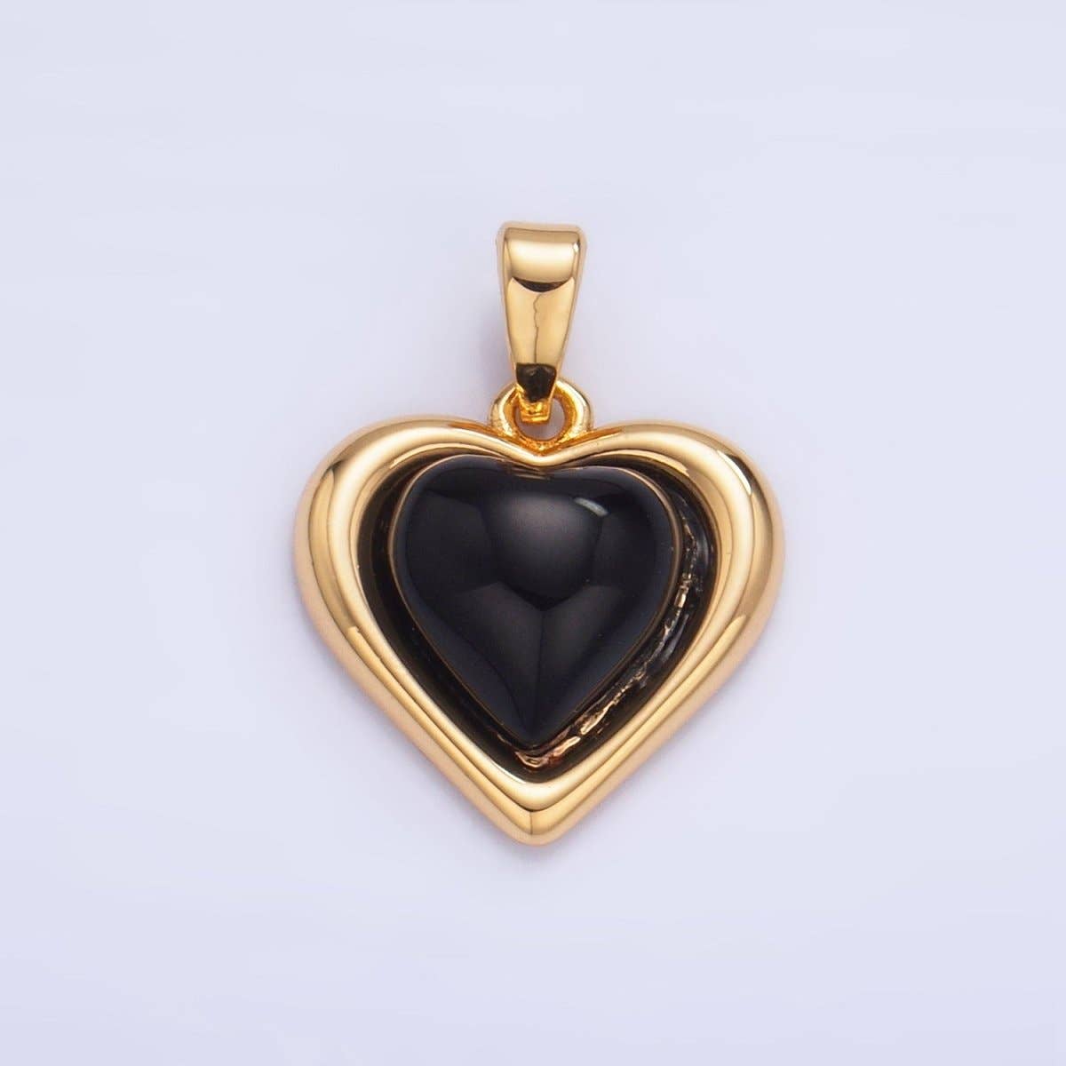 24K Gold Filled Abalone Gemstone Oval Bezel Pendant | AA1019