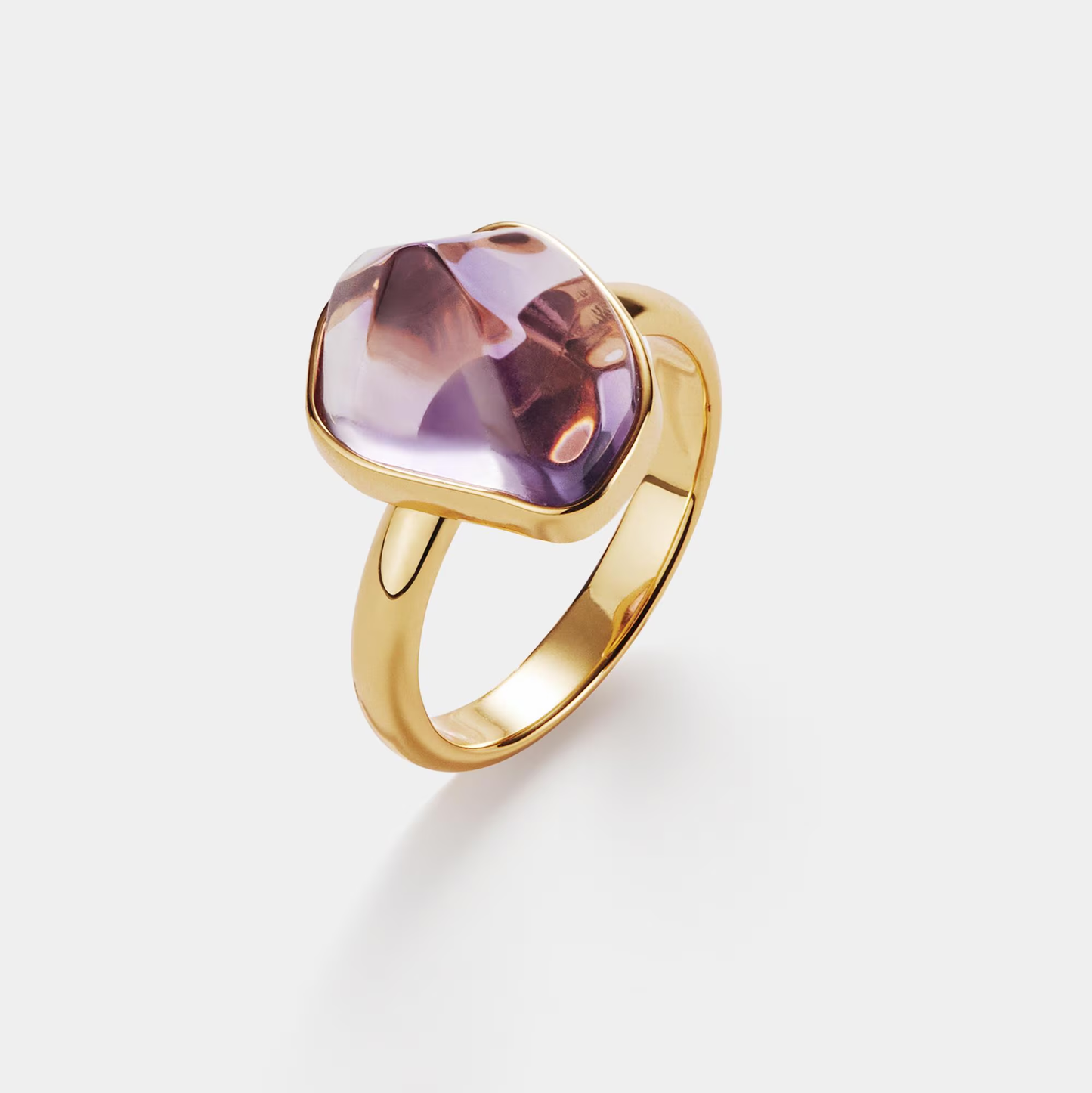 Amethyst Crystal Statement Ring