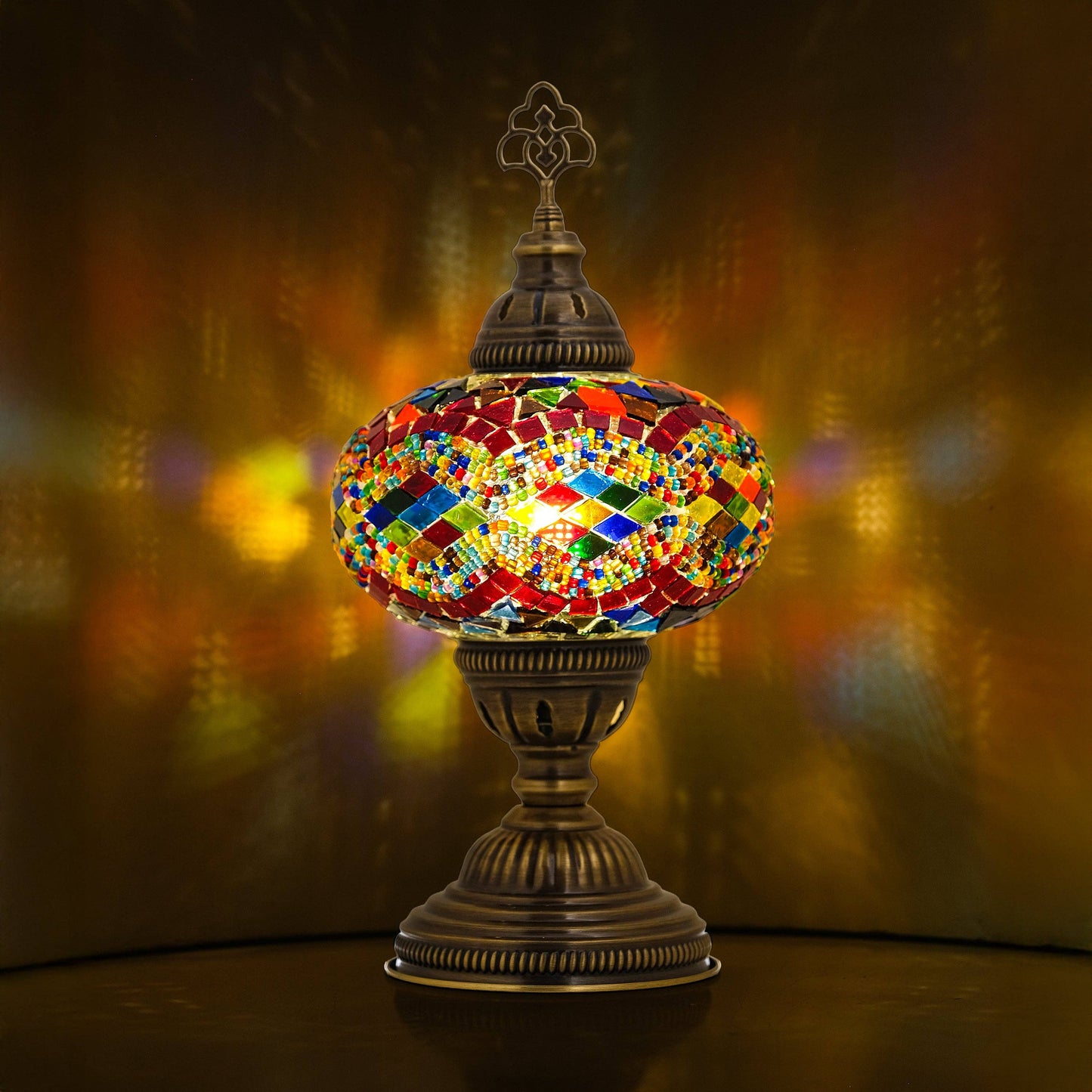 Turkish Mosaic Table Lamp Rainbow
