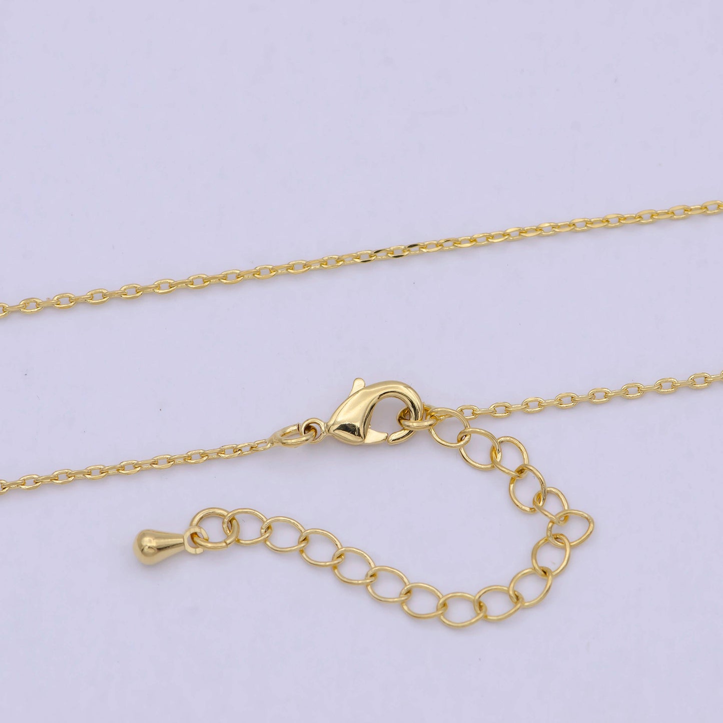 Clearance Pricing BLOWOUT | 24K Gold Filled 1.5mm Dainty Cable 18 Inch Layering Chain Necklace w. Extender | WA-792