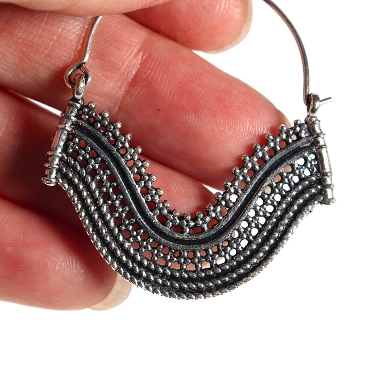 Classic Indian pattern Earrings of Golden and Silver Color