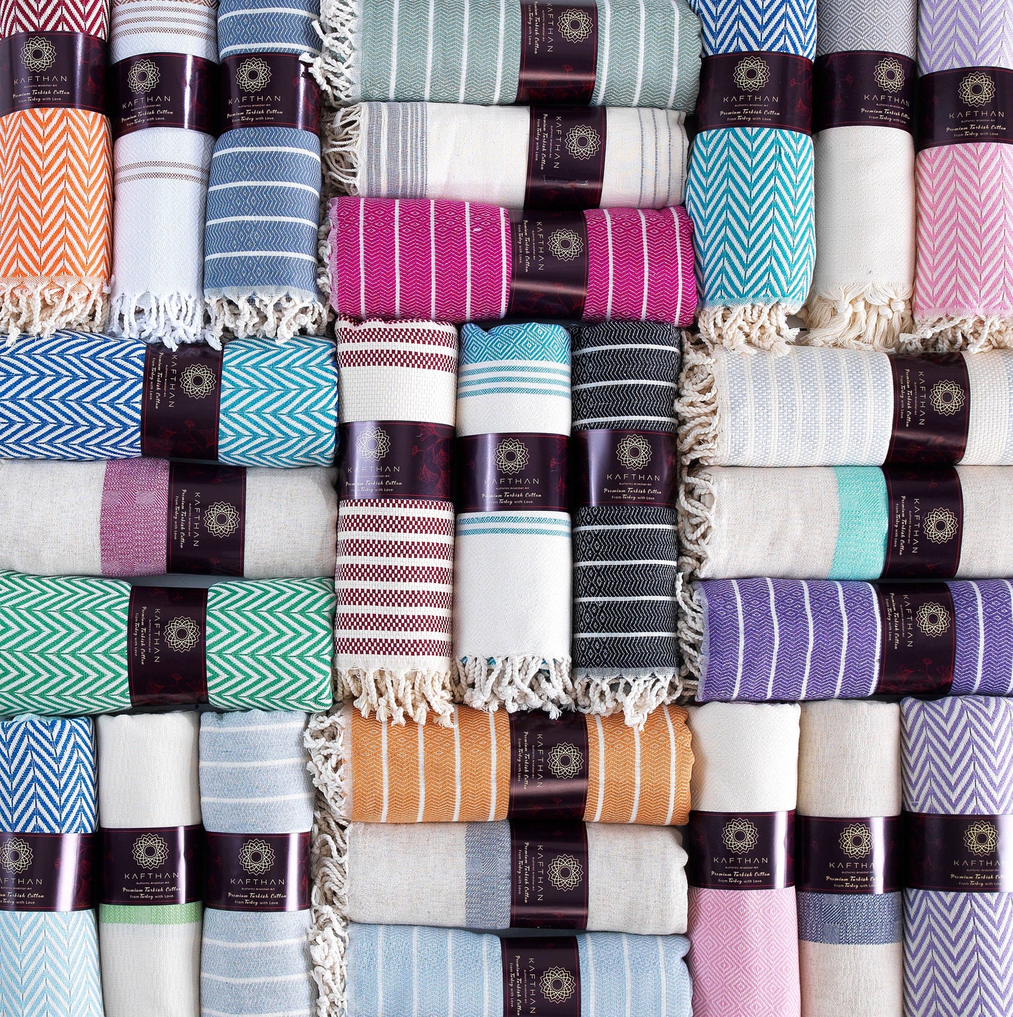 Assorted Cotton Beach Towels | Summer Gifts | Case of 50