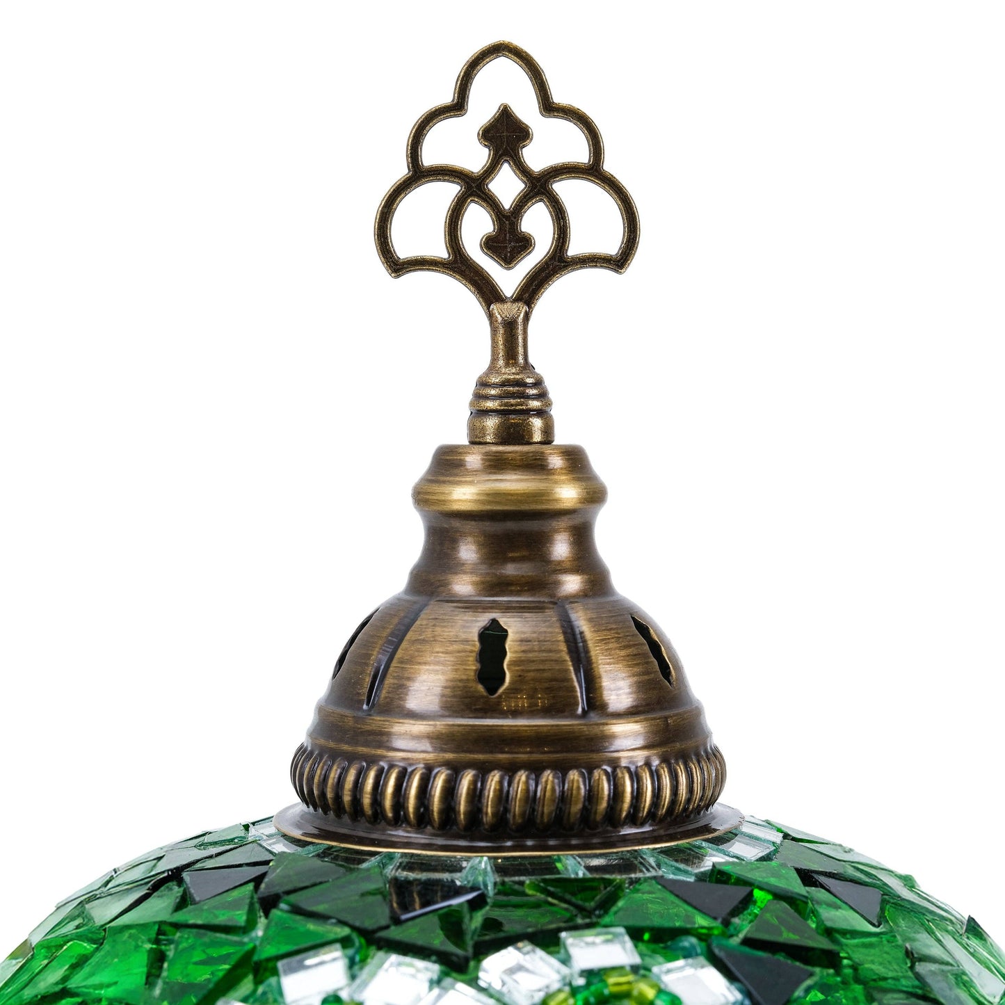 Handmade Turkish Mosaic Table Lamp Green