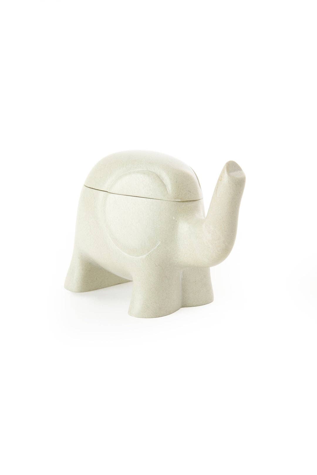 Natural Soapstone Elephant Treasure Box
