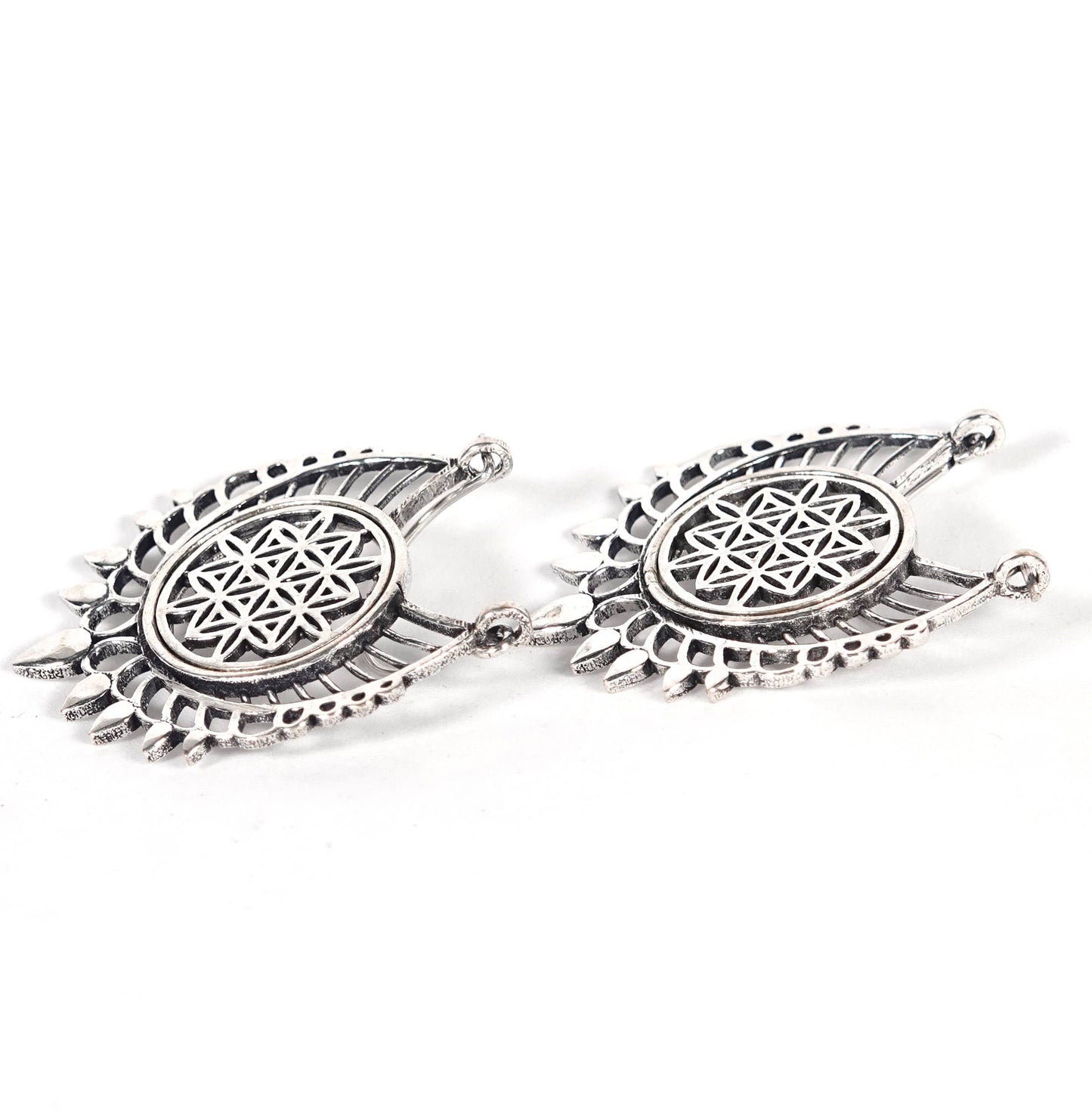 Floral pattern Earrings of Golden and Silver Color