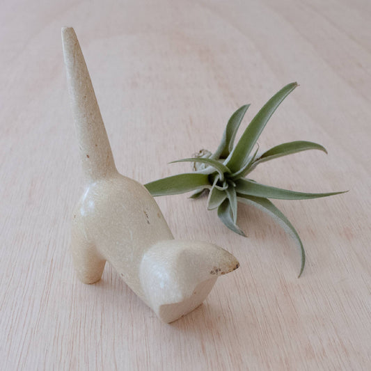 Handmade Natural Stone Cat Bookshelf Sculpture