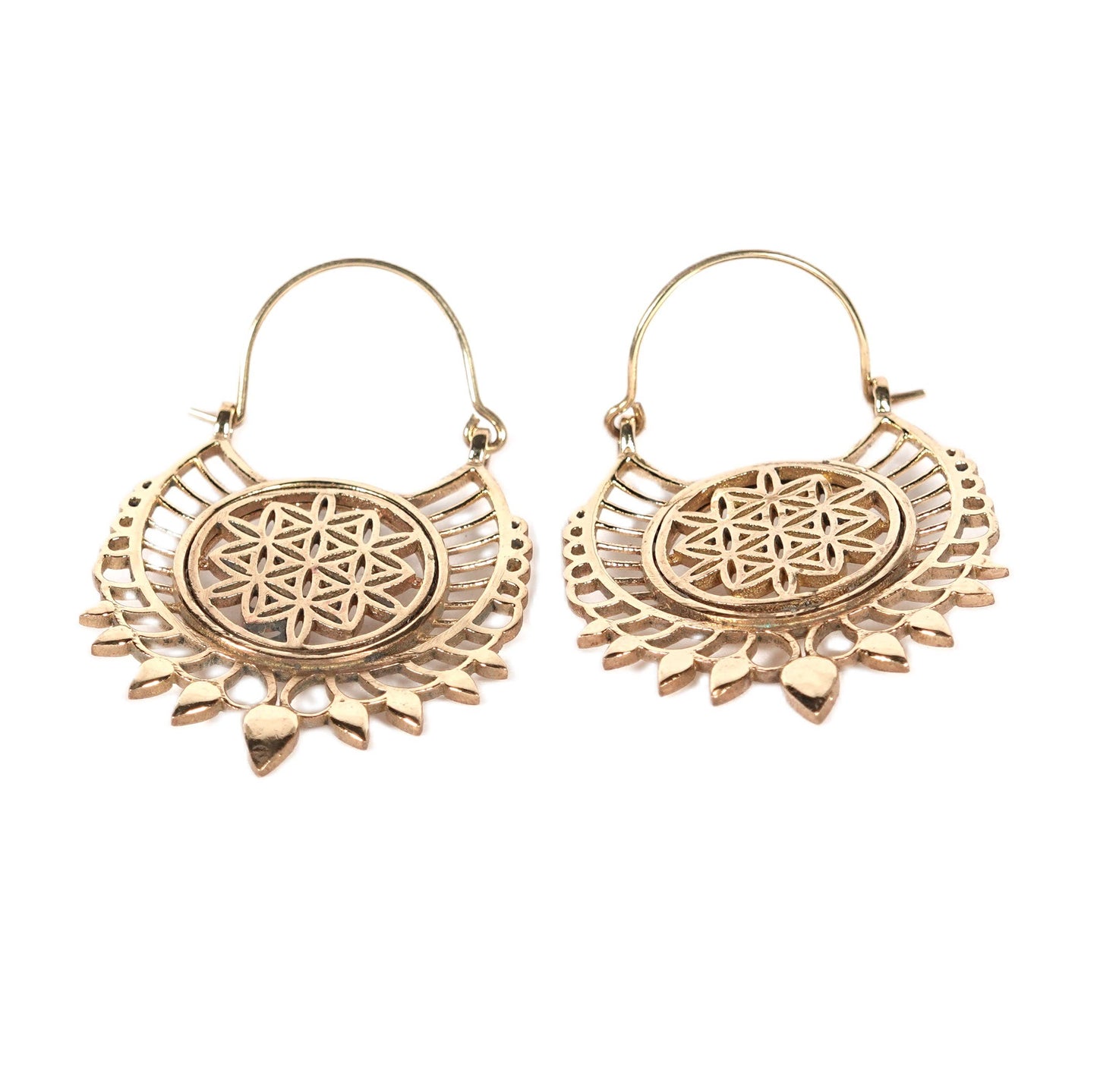 Floral pattern Earrings of Golden and Silver Color