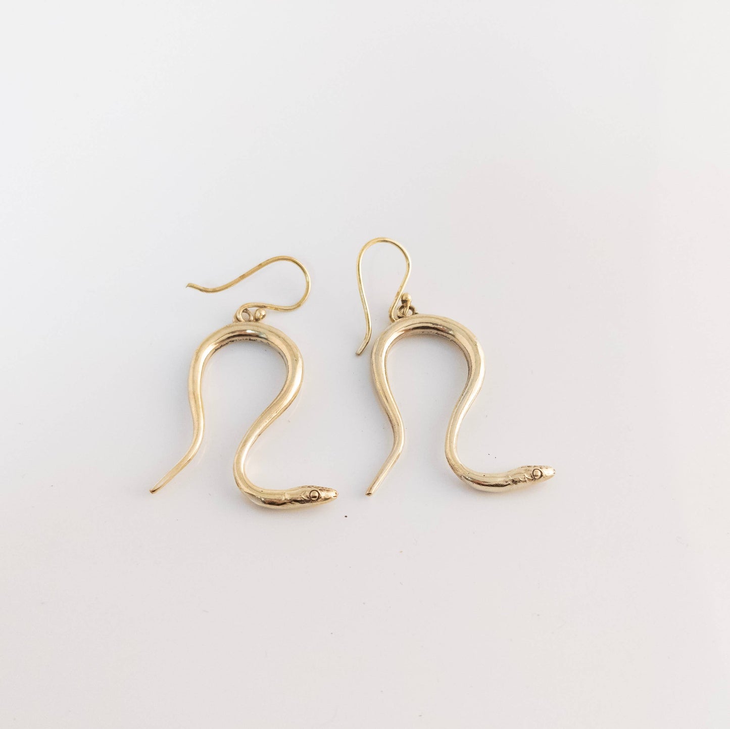 Snake Earrings, Golden and Silver