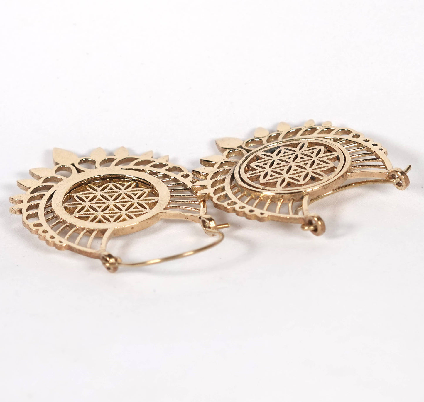 Floral pattern Earrings of Golden and Silver Color