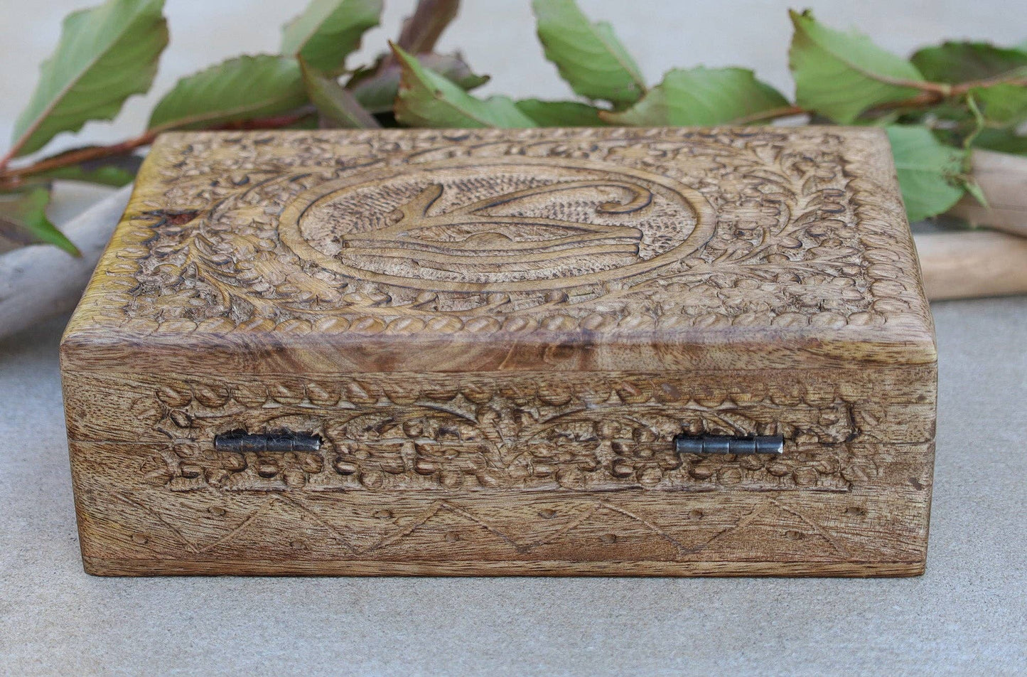 Egyptian Eye of Horus Hand Carved Jewelry Trinket Keepsake W