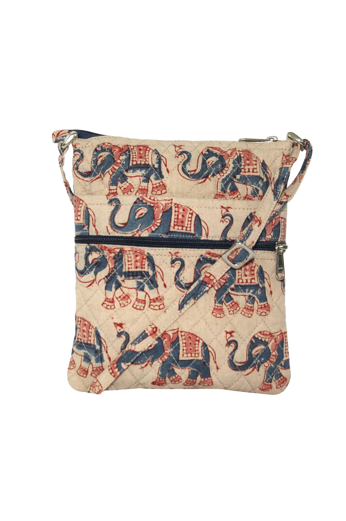 KK1071 "Zone"  Crossbody Bag - Blue Elephants