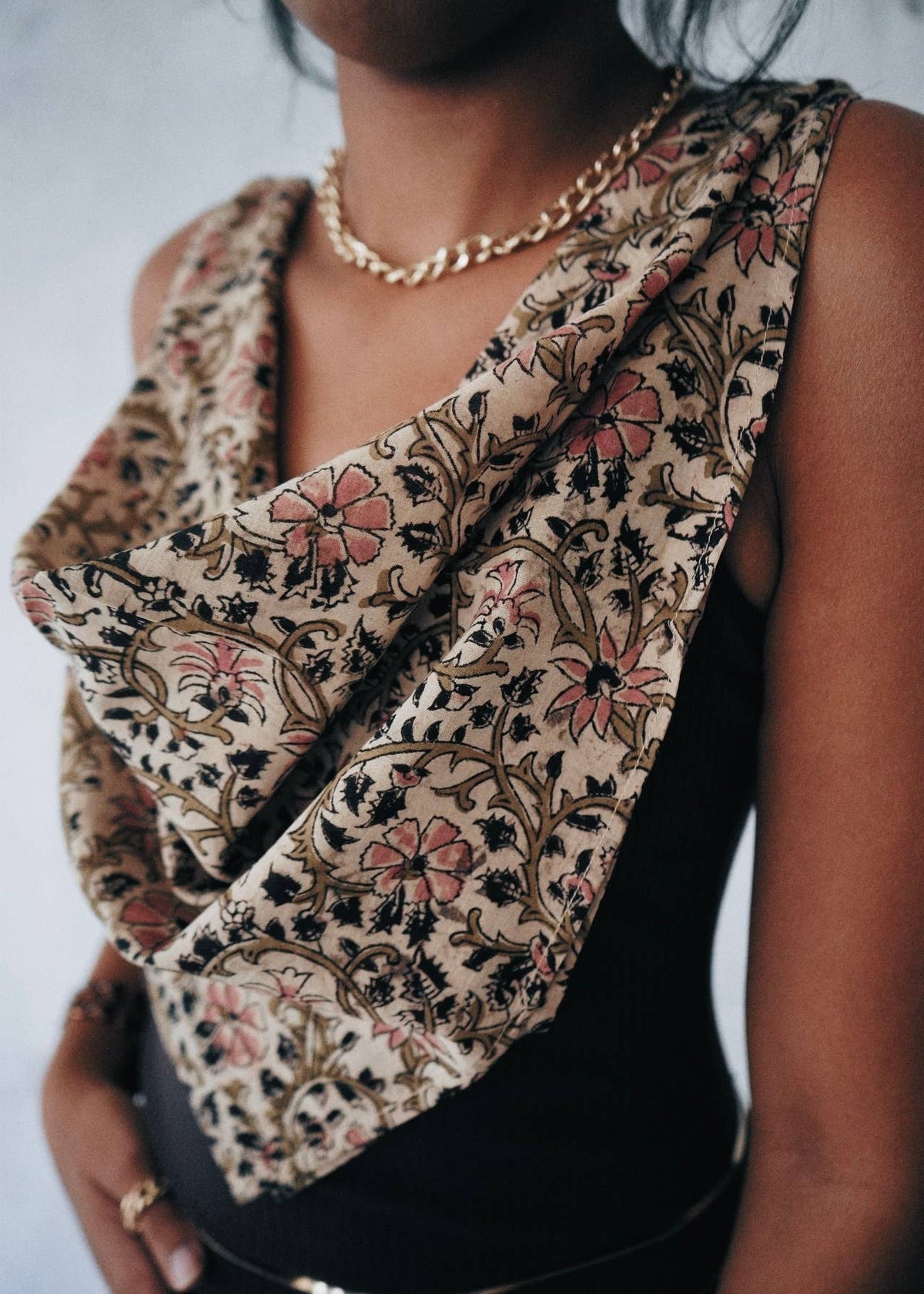 Blossom Breeze - Kalamkari Cotton Bandana (KK1500)