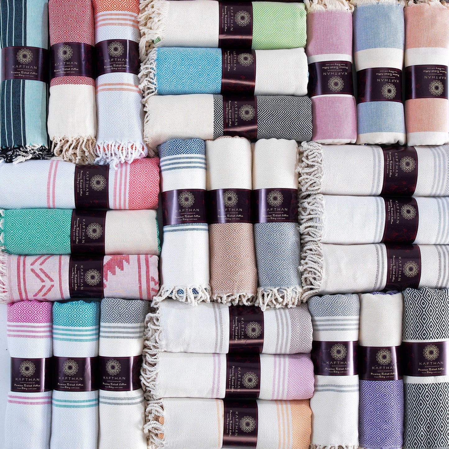 Assorted Cotton Beach Towels | Summer Gifts | Case of 50