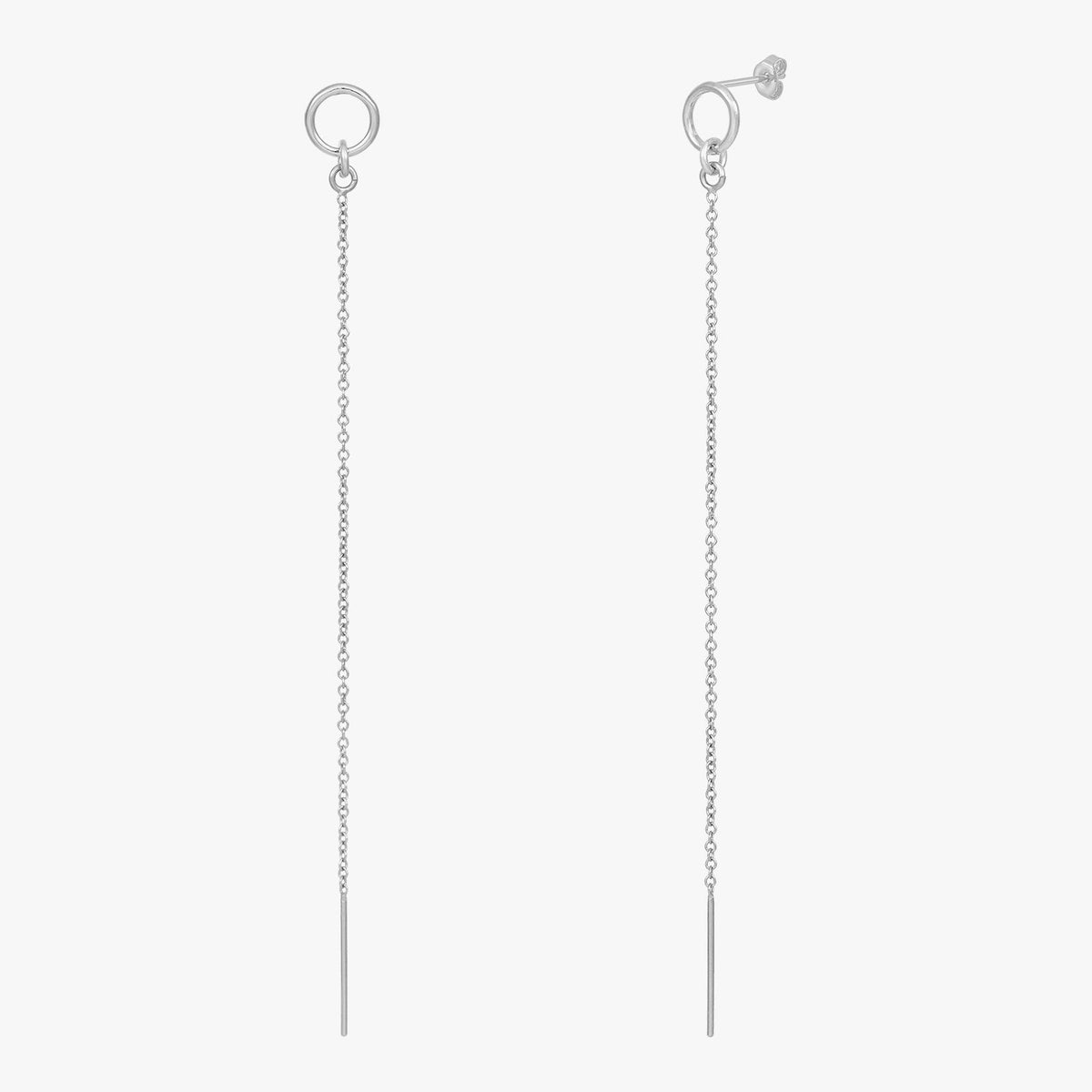 Circle Linear Earrings - Gold