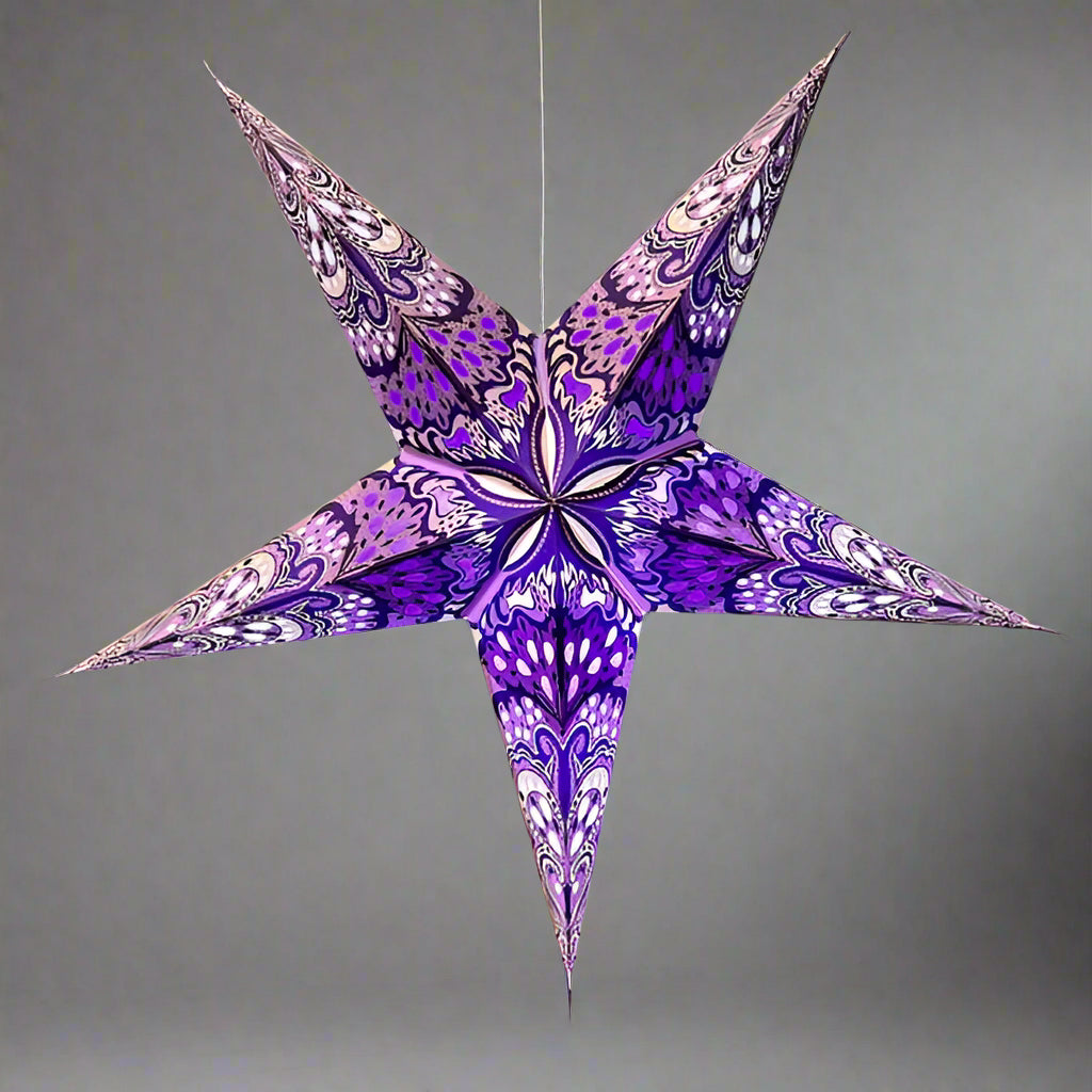 Star Paper Lantern, Purple