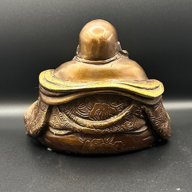 BUDDHA,LAUGHING      SEATED,FAT,BRONZE,NEPAL