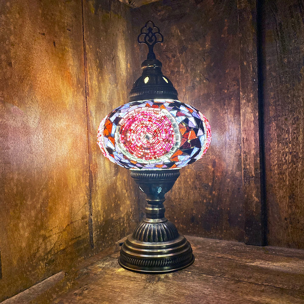 Hand Made Turkish Lamp, Purple Evil Eye