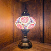 Hand Made Turkish Lamp, Pink/Purple Circular Design