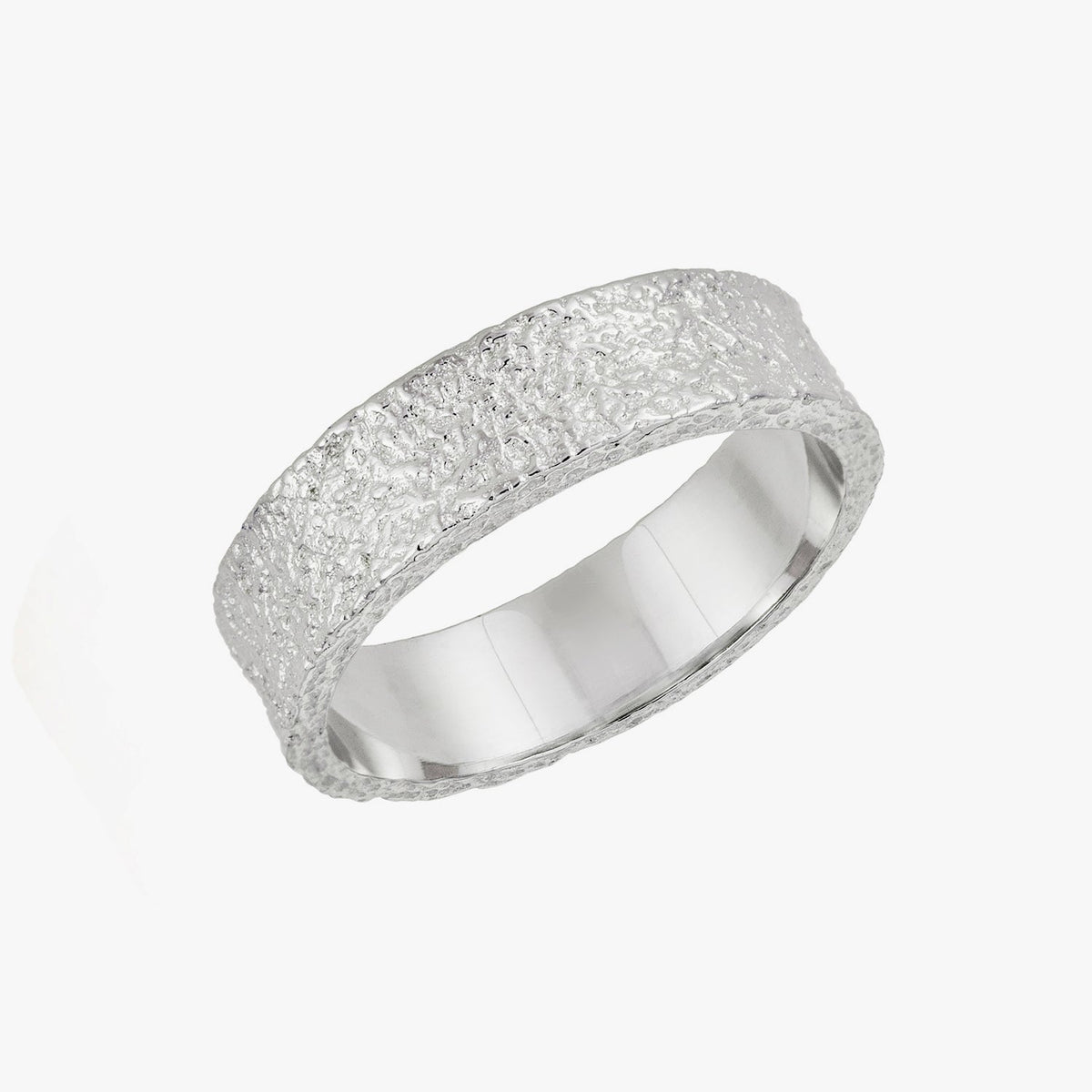 Vintage Finish Bold Stack Ring Silver