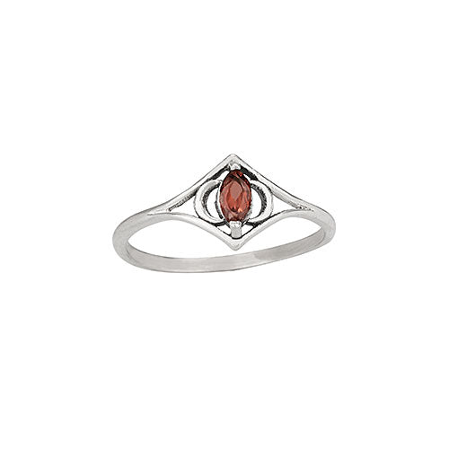 Garnet Petite Marquise Ring