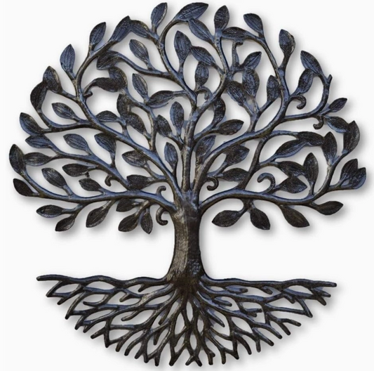 Haitian Recycled Oildrum Art - Tree of Life