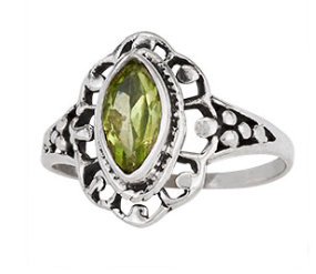 Peridot, Open Frame Ring