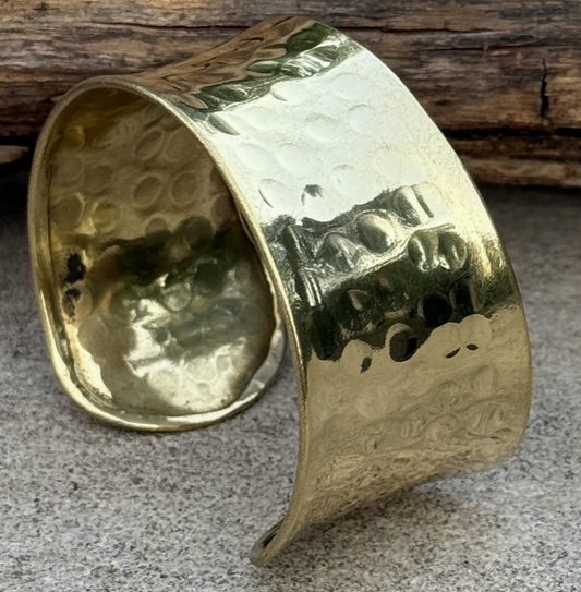 JBR, Handcrafted Brass Cuff (Hammered), India