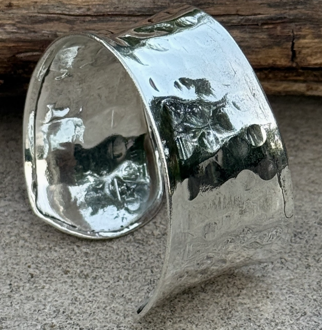 JBR, Handcrafted SP Brass Cuff (Hammered), India