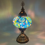 Hand Made Turkish Lamp, Green/Blue