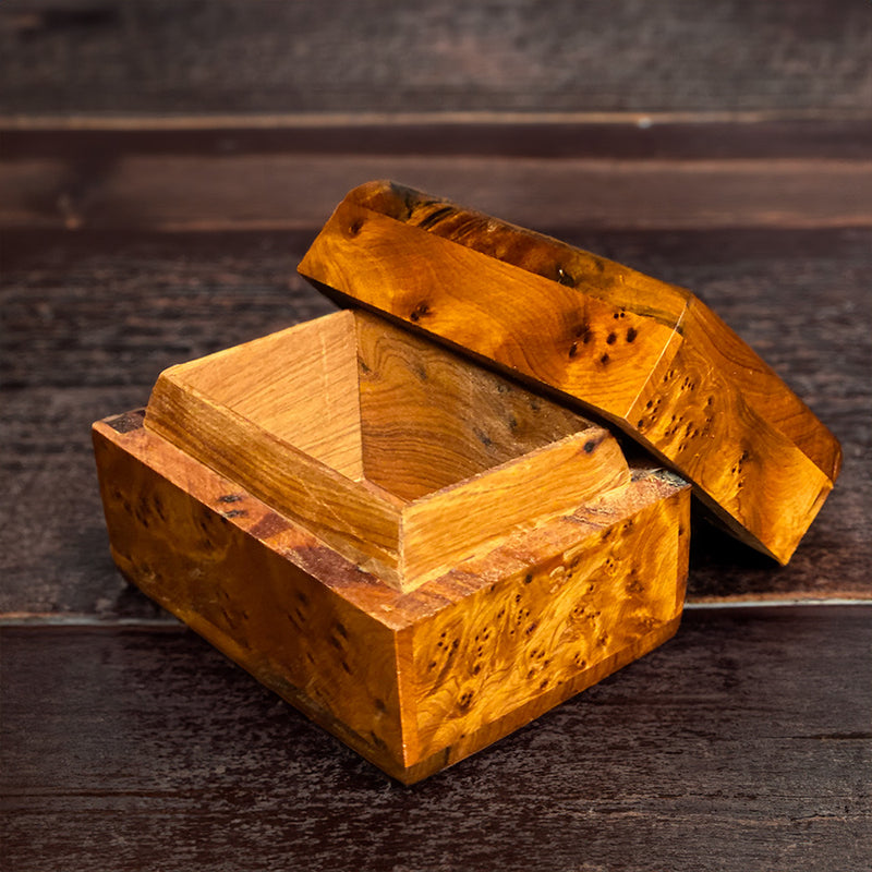 Small Unhinged Box, Made from Thuya Wood