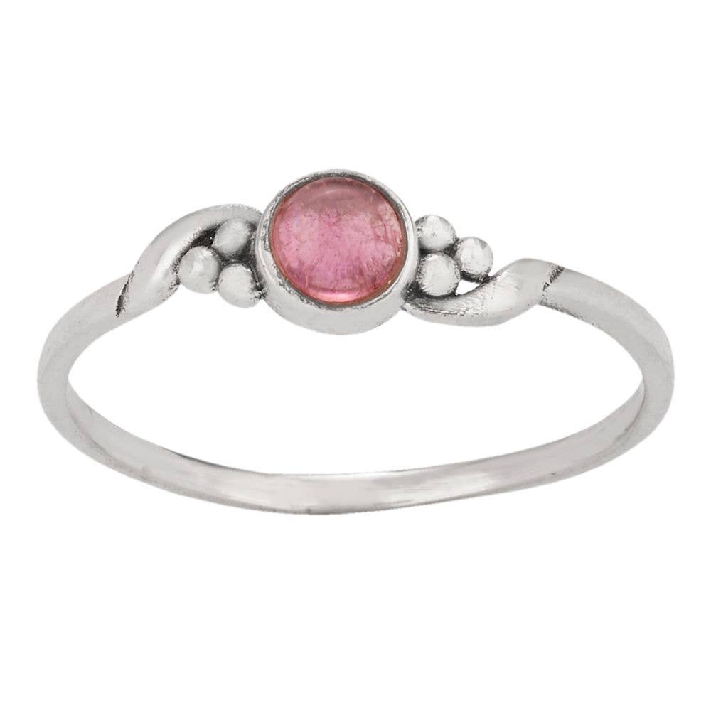 Sweet October Tourmaline Sterling Silver Birthstone Ring