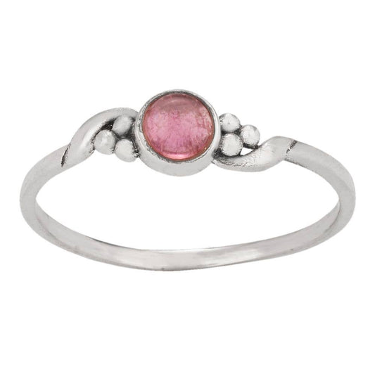 Sweet October Tourmaline Sterling Silver Birthstone Ring