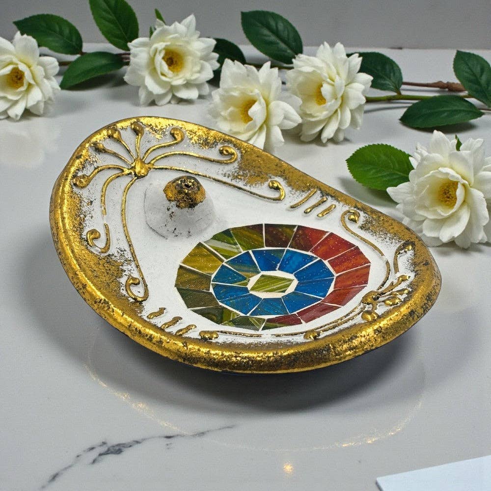 Incense Stick Burner  - Mosaic Oval