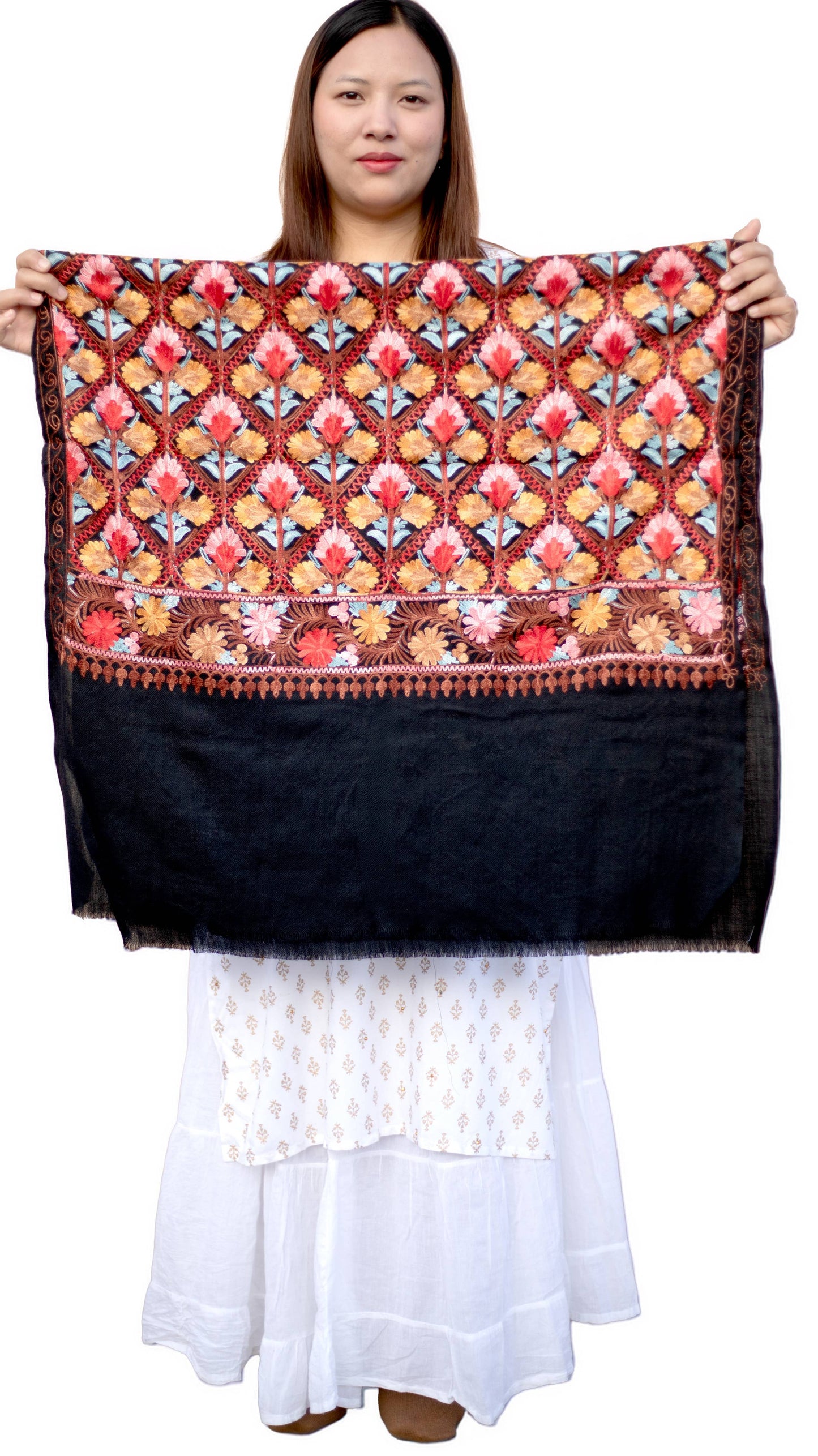 Handwoven Embroidery Shawl