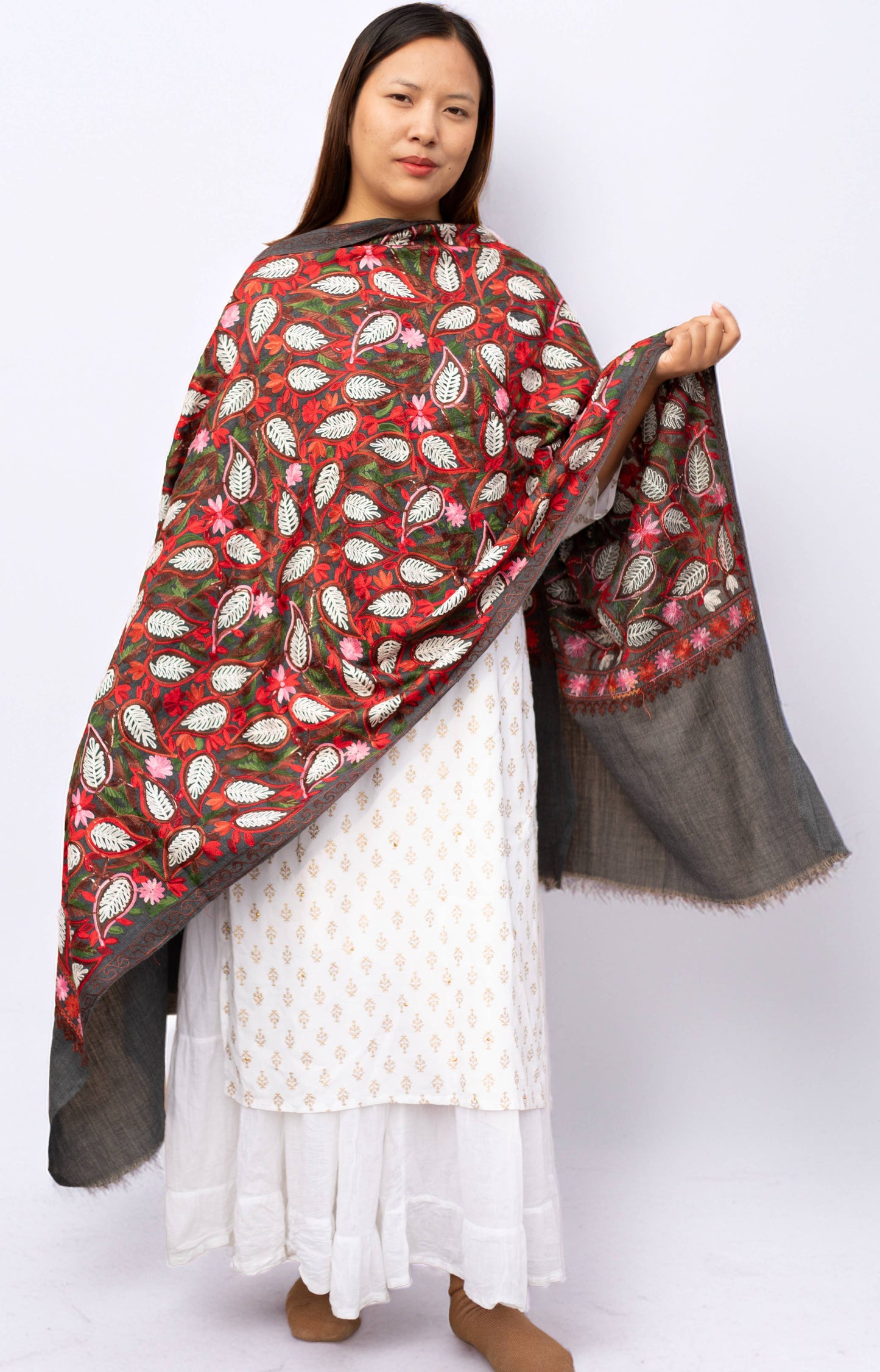 Handwoven Embroidery Shawl