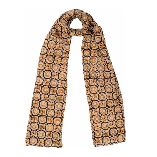 600-006 "Cotton Scarf" - Hand Block Printed