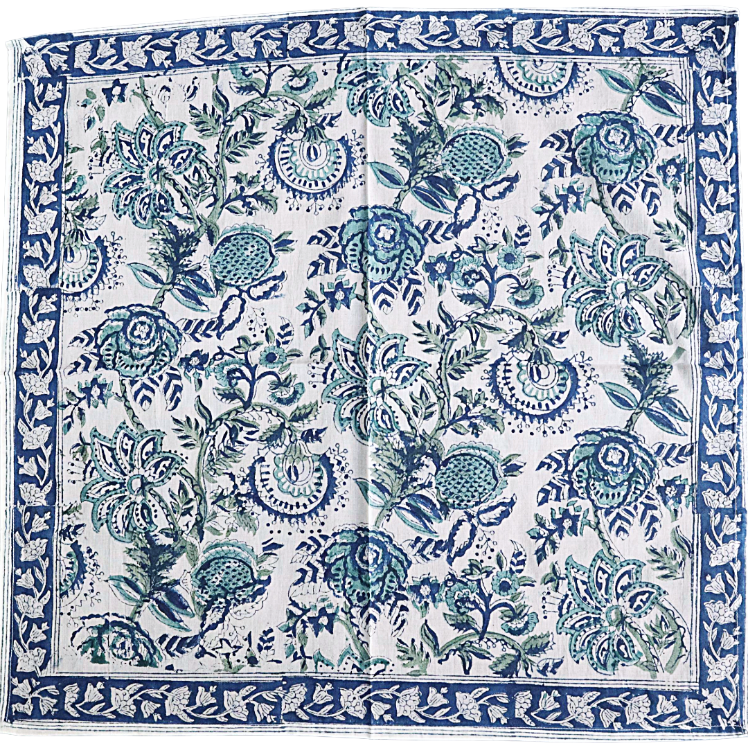 Mykonos - Block Printed Cotton Bandana (KK1558)