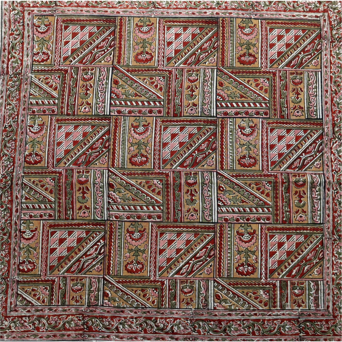 Cotton Rose - Kalamkari Cotton Bandana (KK1456)