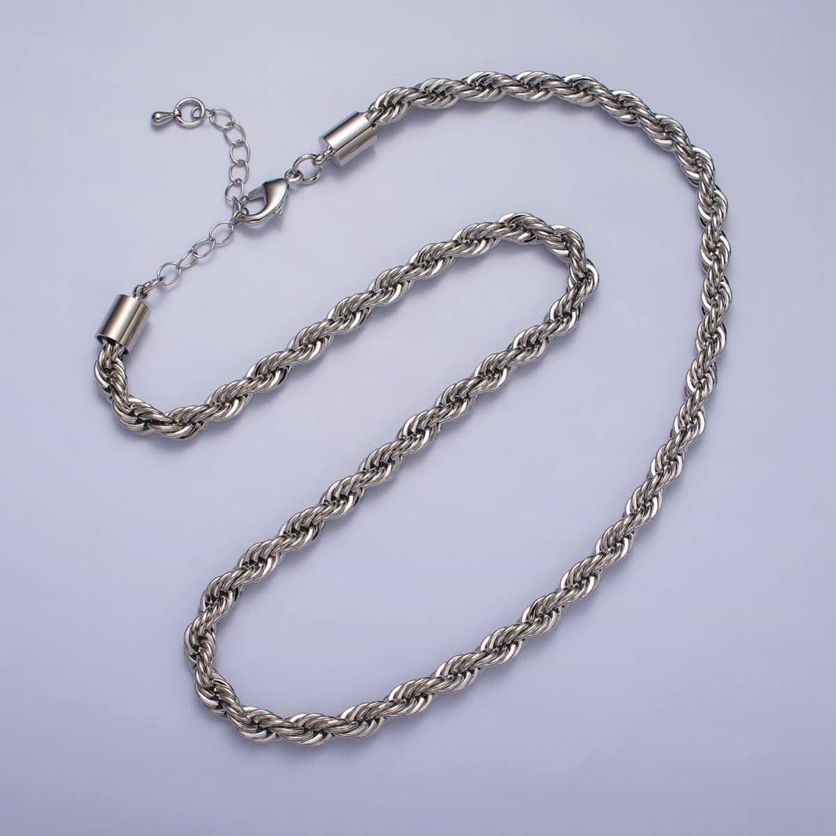 Unisex Bold Gold Rope necklace, Thick Chunky chain necklace 5.5mm Twist Necklace 17", 19.5 inch + 2 inch extender | WA-1528 WA-1529 WA-1530 Clearance Pricing