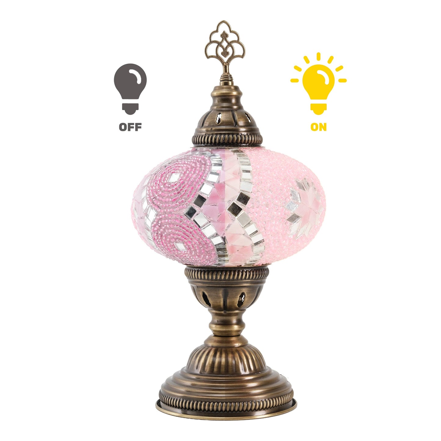 Turkish Mosaic Table Lamp Pink