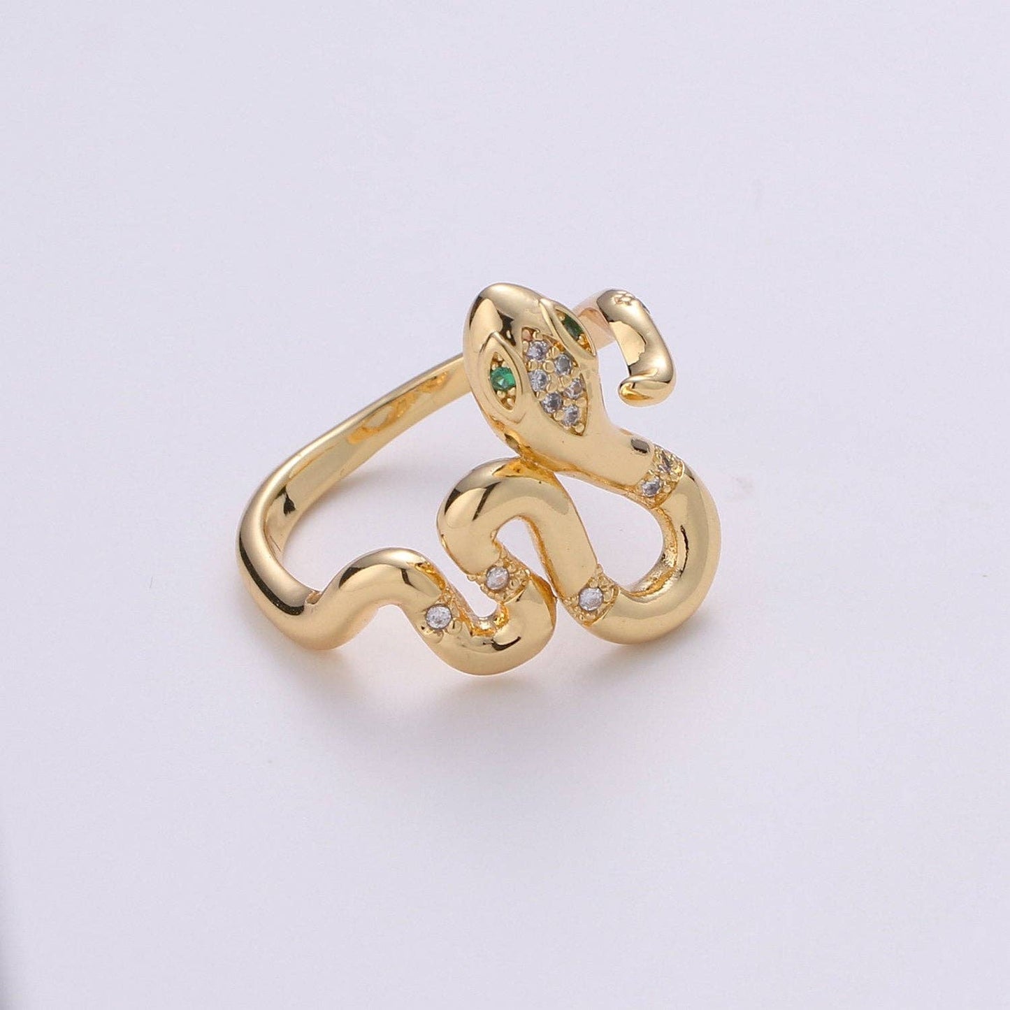 Snake ring, Gold snake ring, serpent ring, Statement ring, G