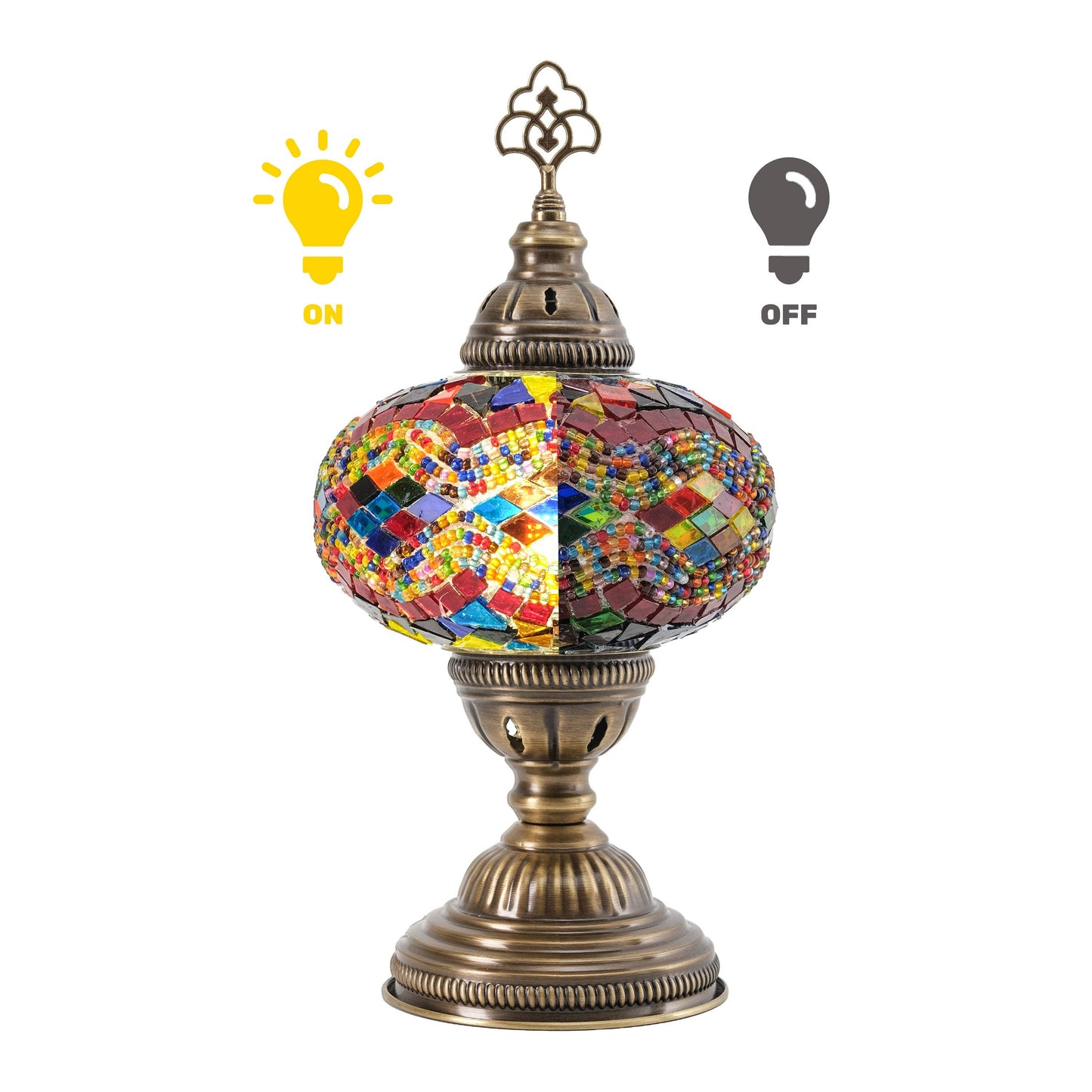 Turkish Mosaic Table Lamp Rainbow