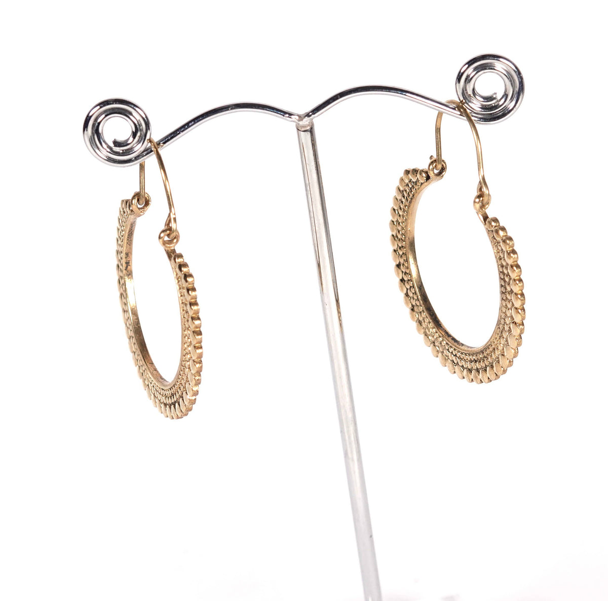 Triangular sun Dangle Earrings of Golden and Silver Color