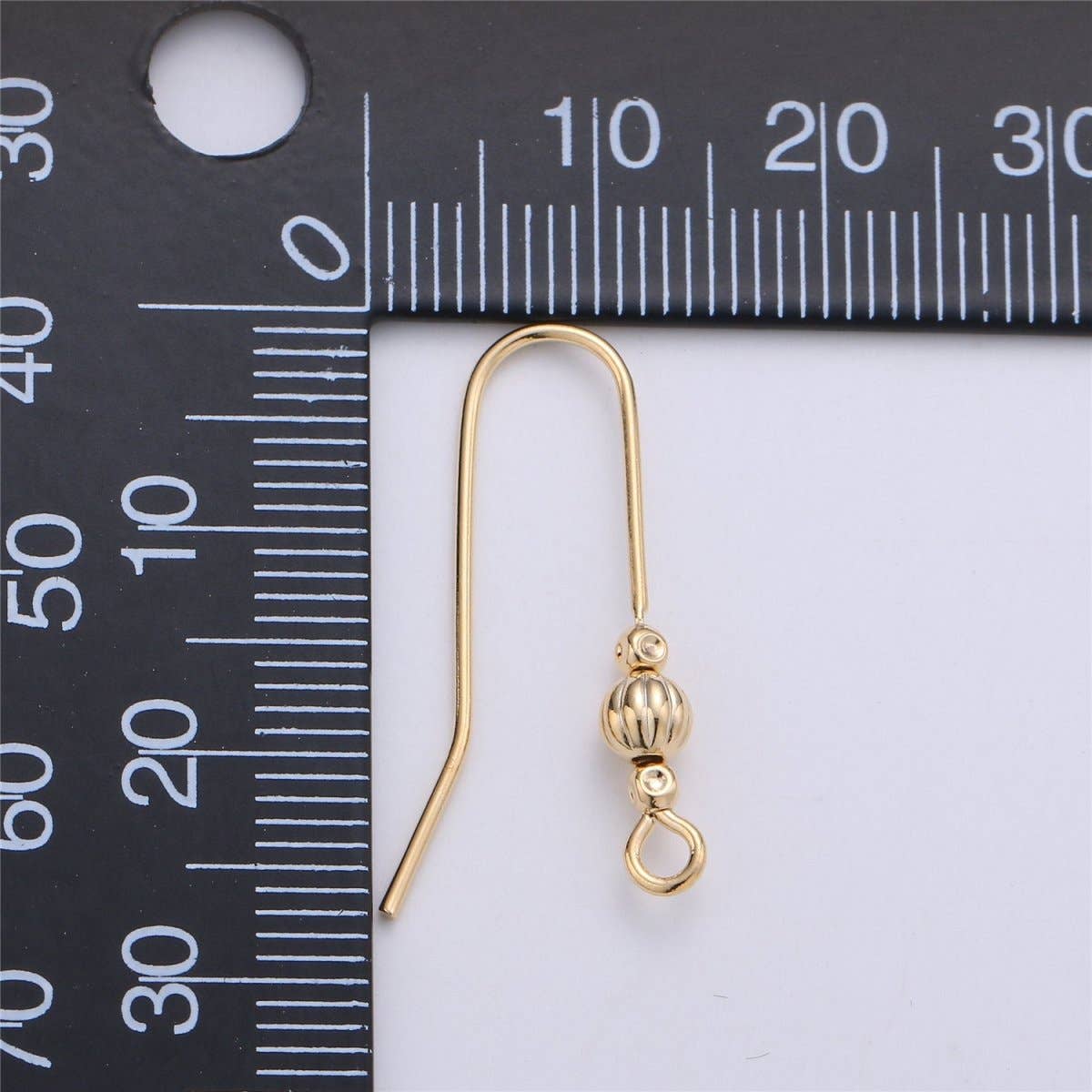 Ear Hooks 14k Gold Filled Ear Wires with Open Link for Charm, Handmade Earring Findings, Gold Earwires, DIY Jewelry Supply Component K-222