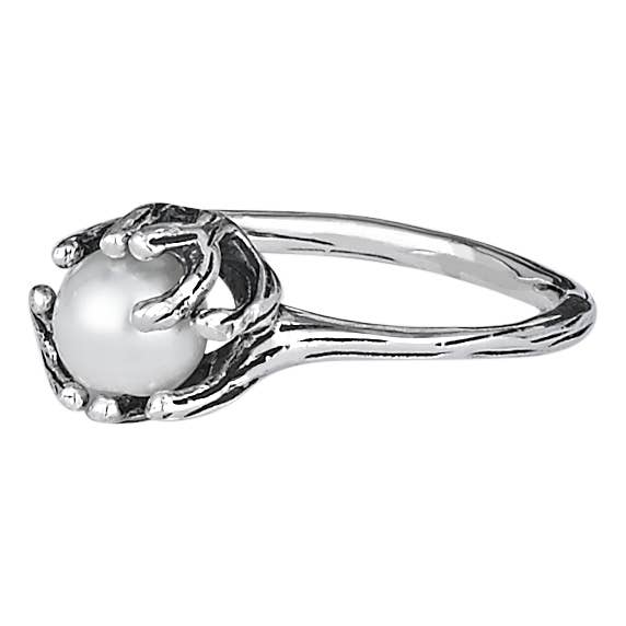 Clutching My Pearls Sterling Silver Ring