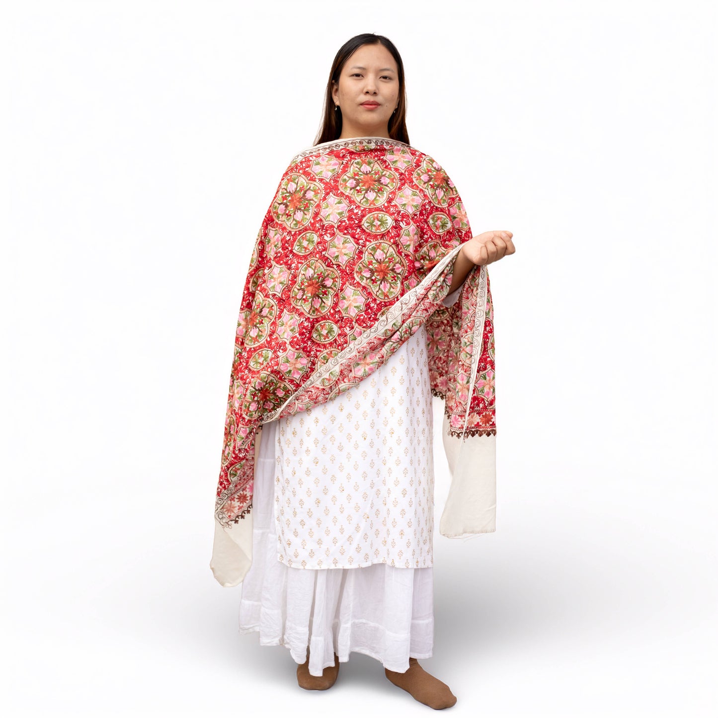 Handwoven Embroidery Shawl